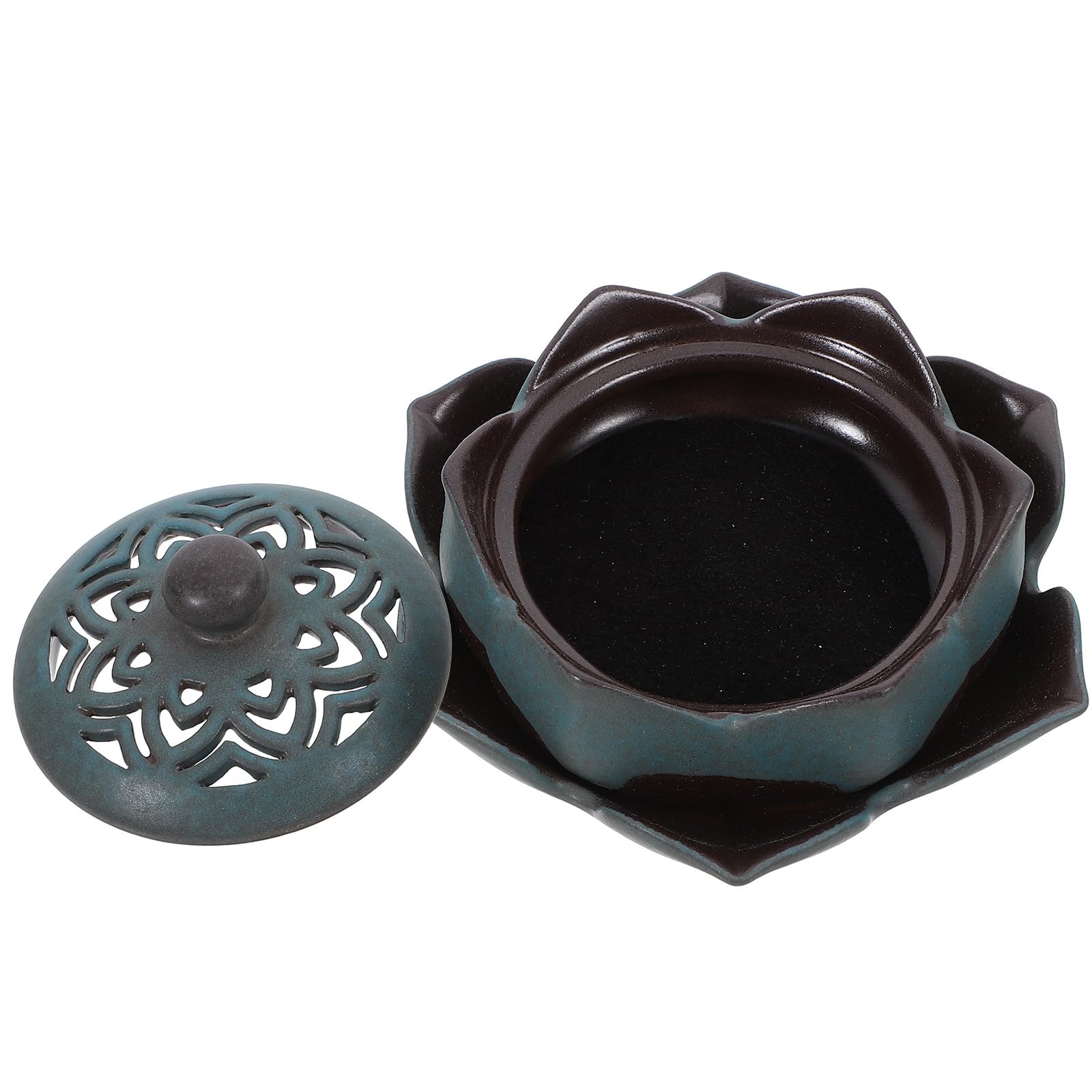 Brûleur parfum céramique verte élégant objet de décoration