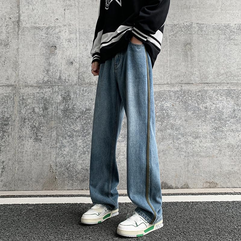 Men's Pants High Street Casual Straight Leg Jeans2