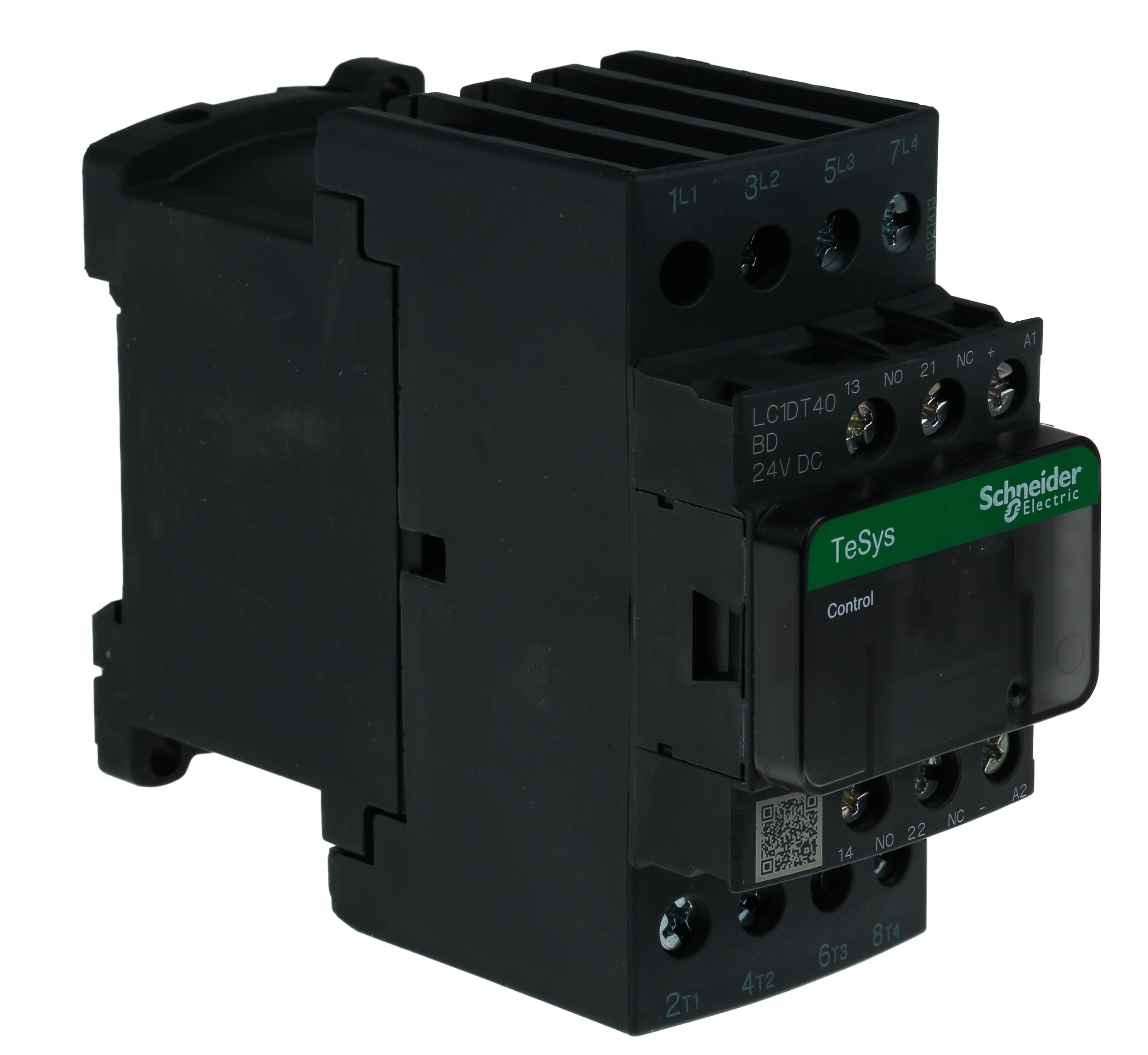 Schneider Electric, TeSys D contactor - 4P(4 NO) - AC-1 - <= 440 V 40 A - 24 V DC standard coil, LC1DT40BD