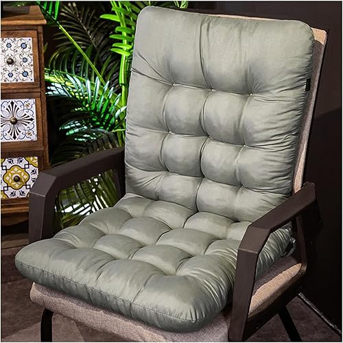 Miniatura 9 de ZTGL Cojín plegable para silla mecedora, antideslizante, grueso, suave, con respaldo alto, para interiores y exteriores, cojín largo para silla