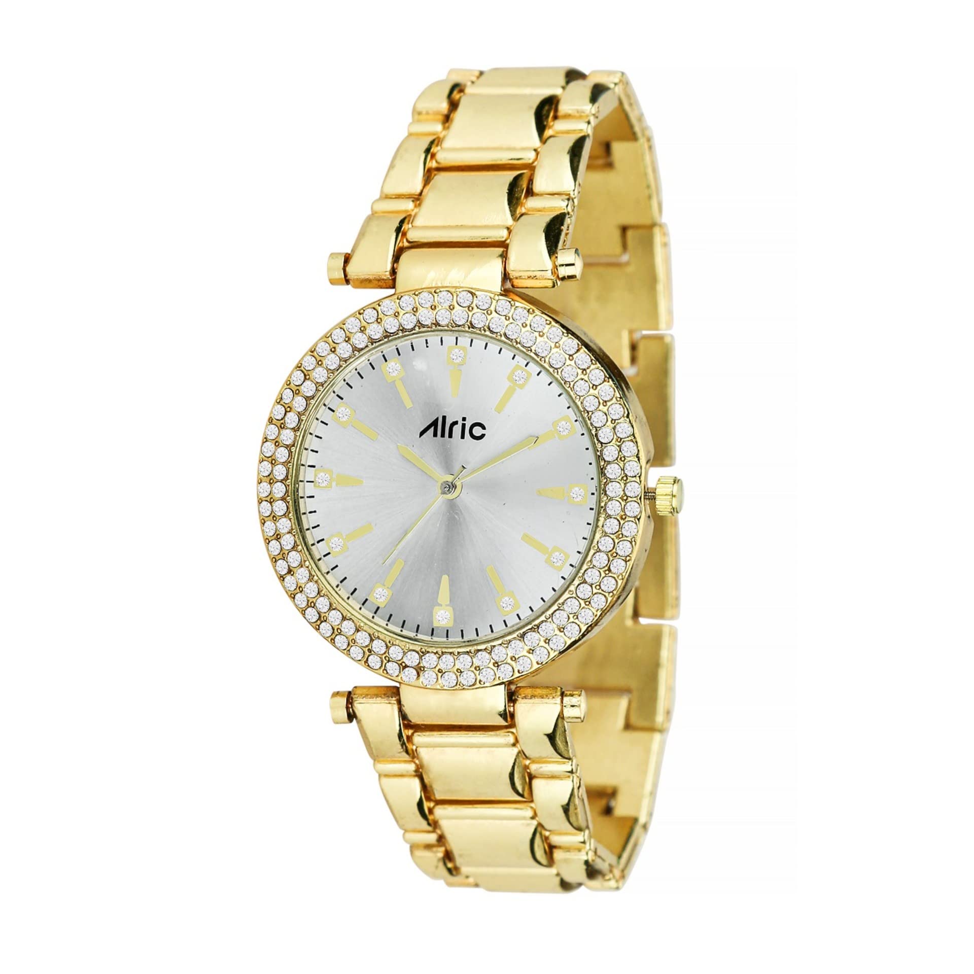 Alric Brand Watch for Women’s Diamond Studded, Chain Watches for Women, Gold & Silver Ladies Hand Watch Gem Wrist Watches for Girls are Stylish Watch for Women and Female of All Ages (B09W9L8HNB) Amazon Price History, Amazon Price Tracker
