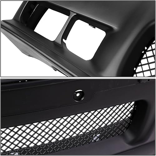 Miniatura 3 de Auto Dynasty Rejilla de malla de defensa delantera y conjunto de parrilla compatible con BMW E36 serie 3 1992-1998, reemplazo estilo M3, negro sin
