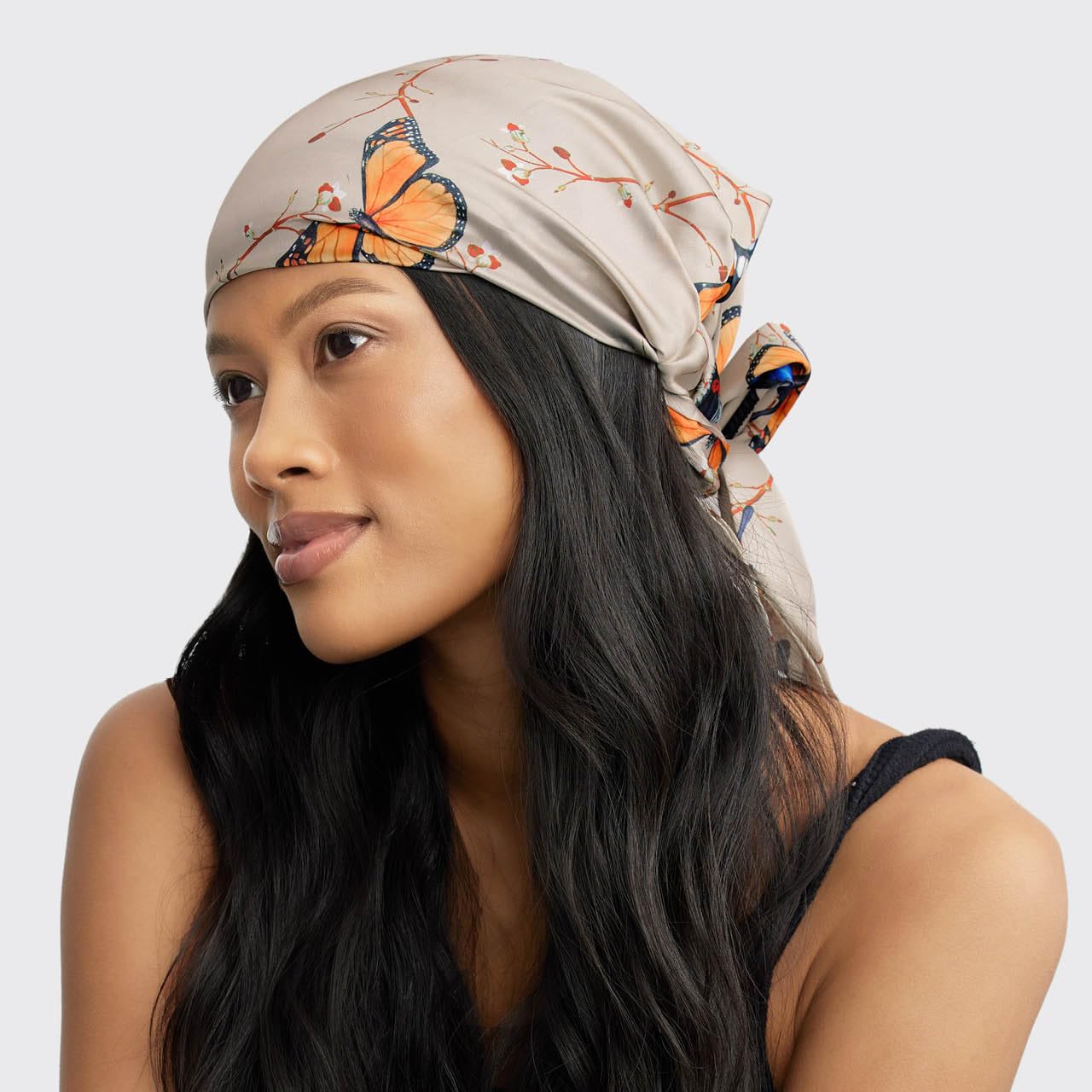 Kitsch Elastic Head Scarf Bonnet Wrap For Sleep Bedtime Satin