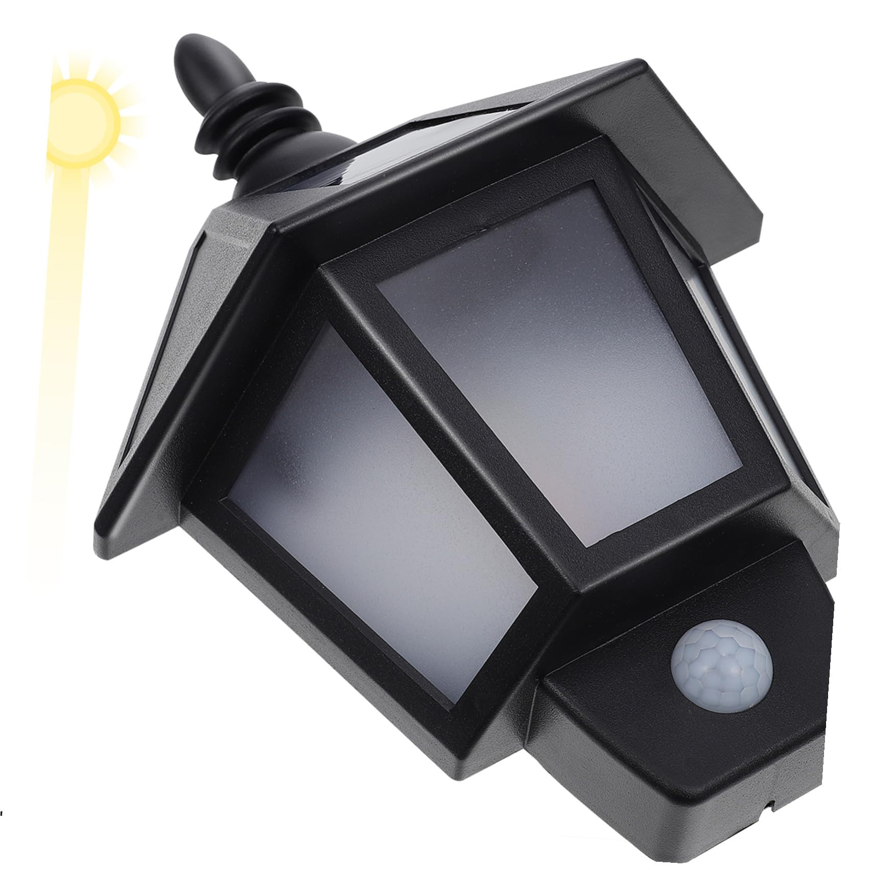 Kisangel Solar Wandleuchte Außen mit Bewegungsmelder LED Beleuchtung Warmweiß Ip55 aus Abs für Garten Terrasse Hof und Flurbeleuchtung
