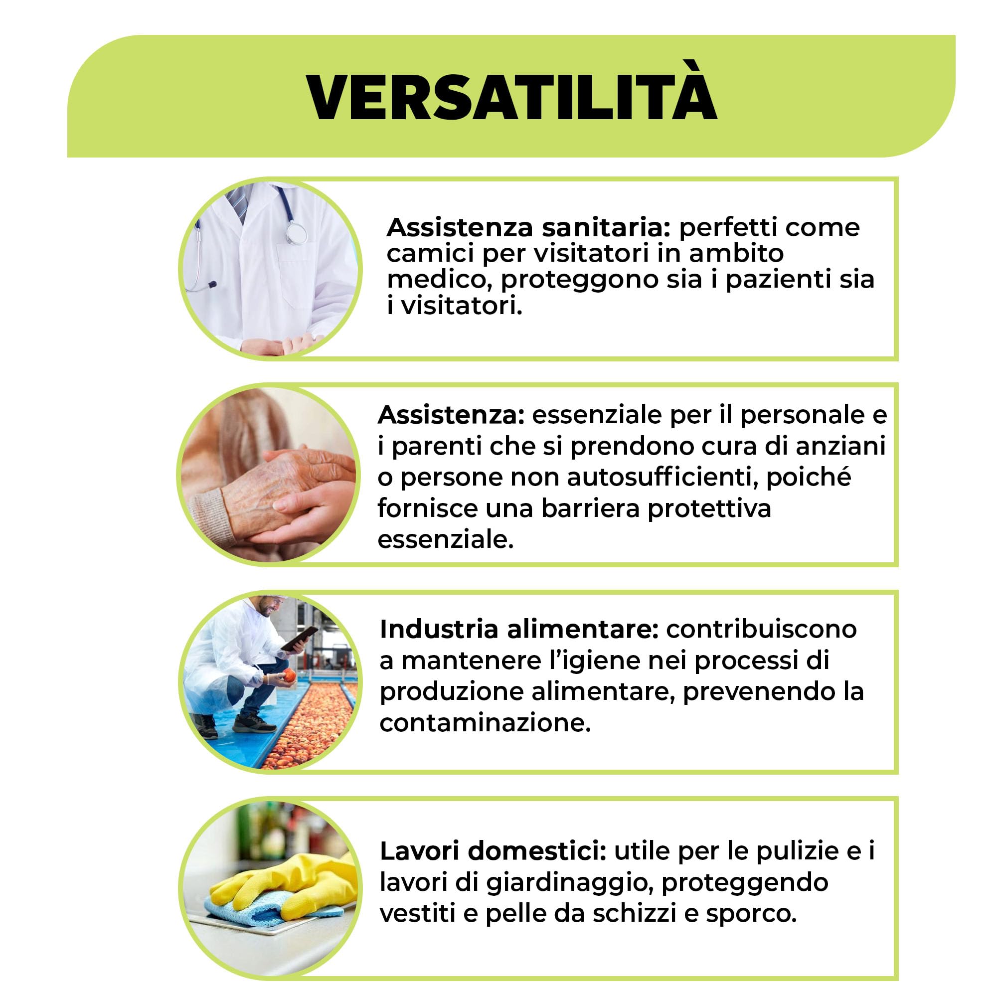 XARA Vestaglia chirurgica monouso XXXL 120 x 152 cm Confezione 10 TNT Polipropilene 35 gr