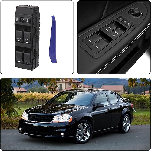 Miniatura 7 de Interruptor eléctrico de ventana compatible con Jeep Commander/Grand Cherokee 2006-2010, Chrysler Aspen/Chrysler 200/300/Sebring, Dodge