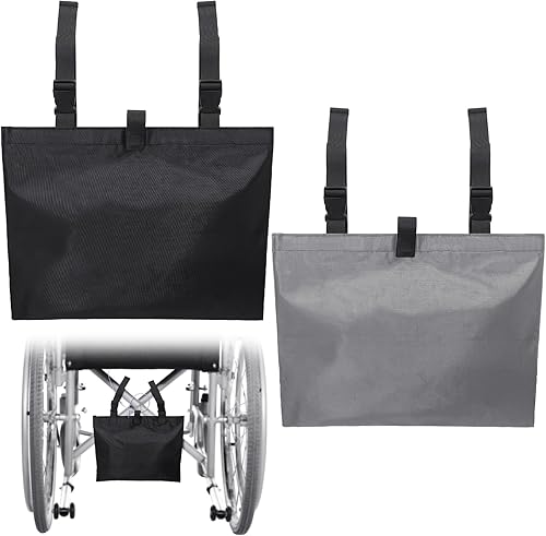 Miniatura 9 de 2 fundas de lona para bolsas de drenaje de orina, para sillas de ruedas, silla, cama debajo de la cesta con correas ajustables para bolsas de Negro