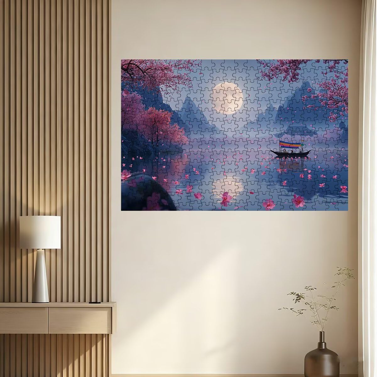 Puzzle 4000 sztuk krajobrazy, puzzle księżyc, puzzle 4000 dorosłych, puzzle dla dorosłych z pudełkiem prezentowym, drewniane puzzle wyzwanie dla całej rodziny, oryginalne prezenty dla kobiet dekoracja