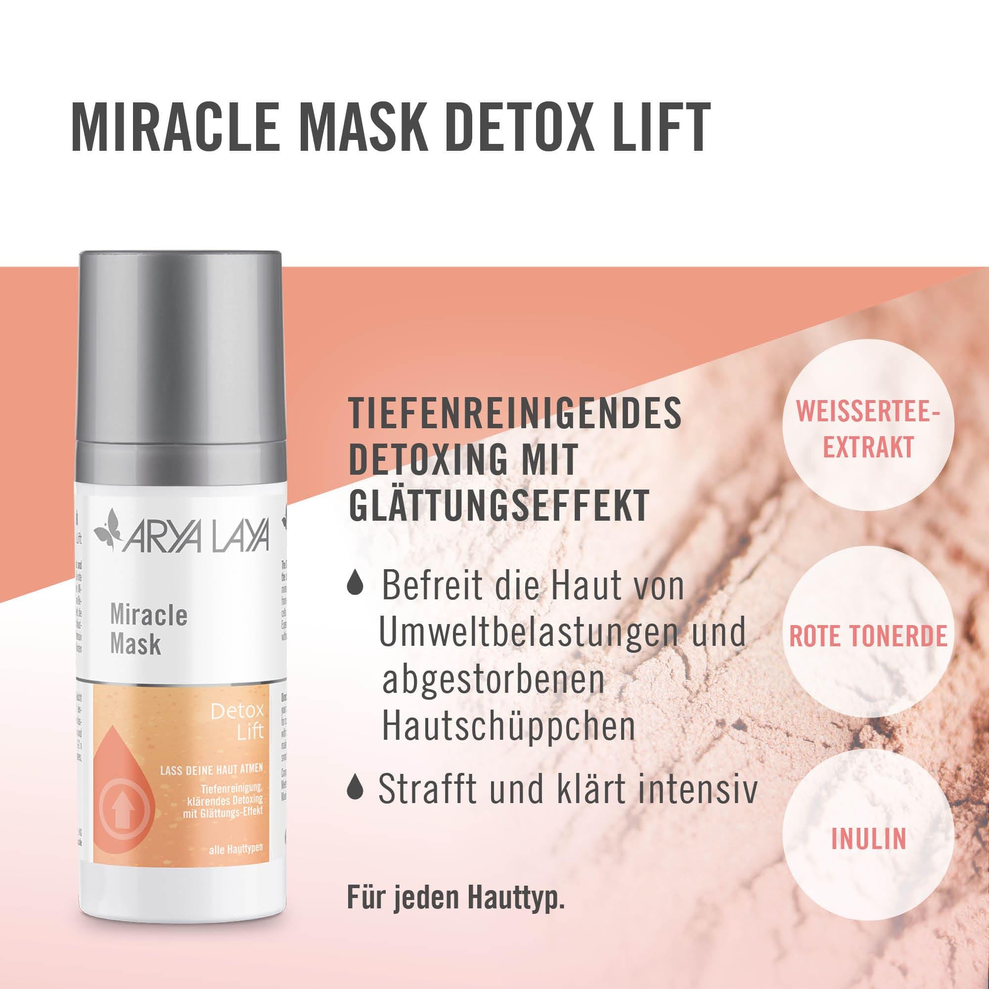 ARYA LAYA Miracle Mask Trio, 3 x 30 ml: pflegende Gesichtsmasken im Set, für alle Hauttypen: mit Glow-Effekt, Glättungs-Effekt & Beruhigungs-Effekt