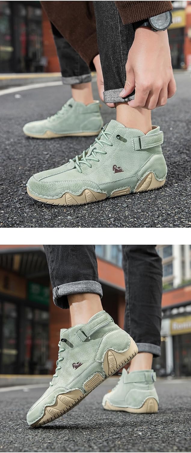 Waterproof Outdoor Unisex Hiking Boots High Top Anti Slip Ankle Chukka Boots Breathable Slip On Camping Driving Italian Sports Boots