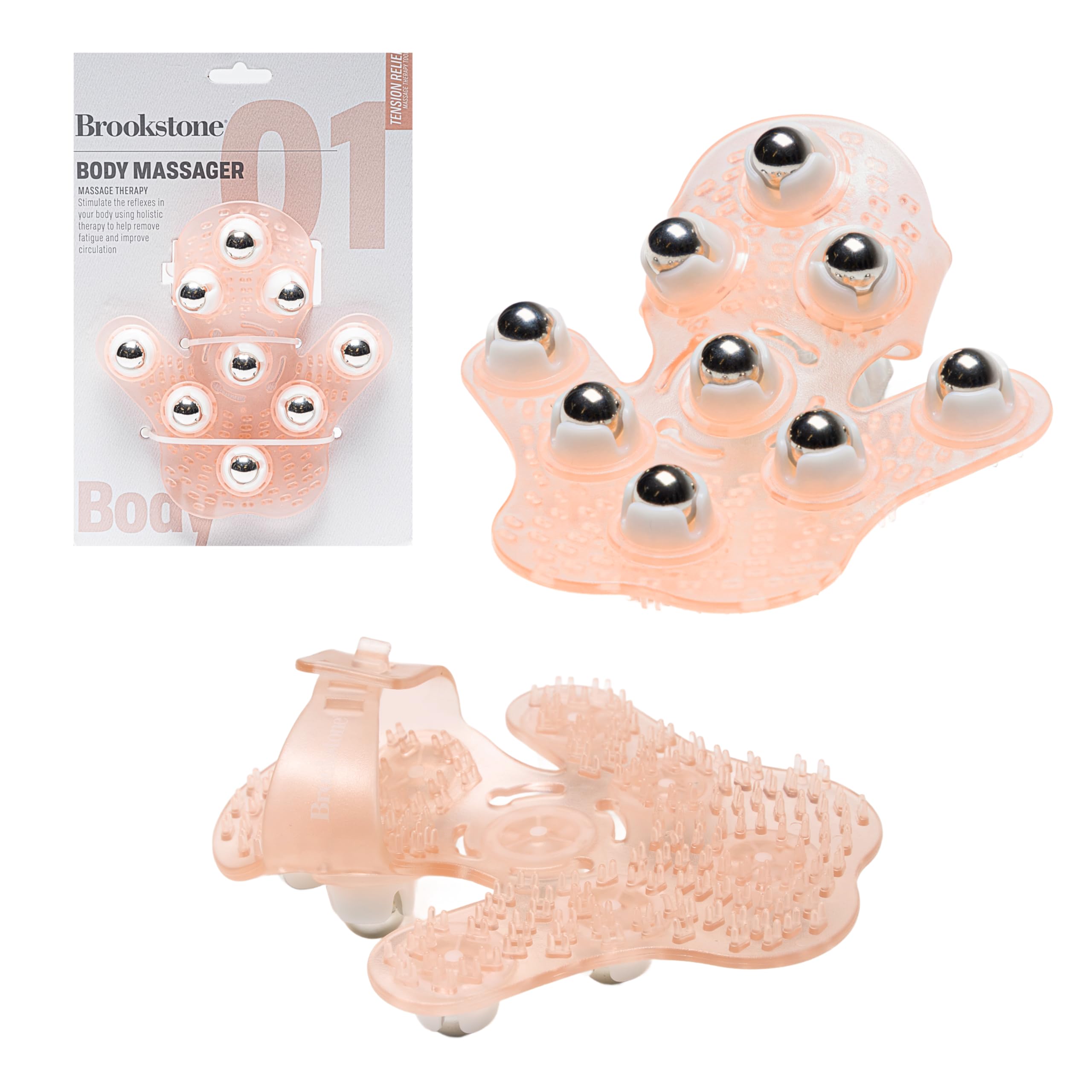 Amazon.com: Brookstone Palm Roller Massager - Hand Held Massager for Stress  and Muscle Relief - Large Massage Gloves - Massage Glove for Relaxation  (Blush Pink) : Health & Household