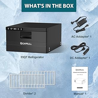 12 Volt Drawer Refrigerator, 31.2L(33QT) Drawer Electric Cooler RV Refrigerator APP Control (-4℉-68℉), Car Fridge Freezer for Travel Camping Road Trips Tailgating, Truck Van SUV