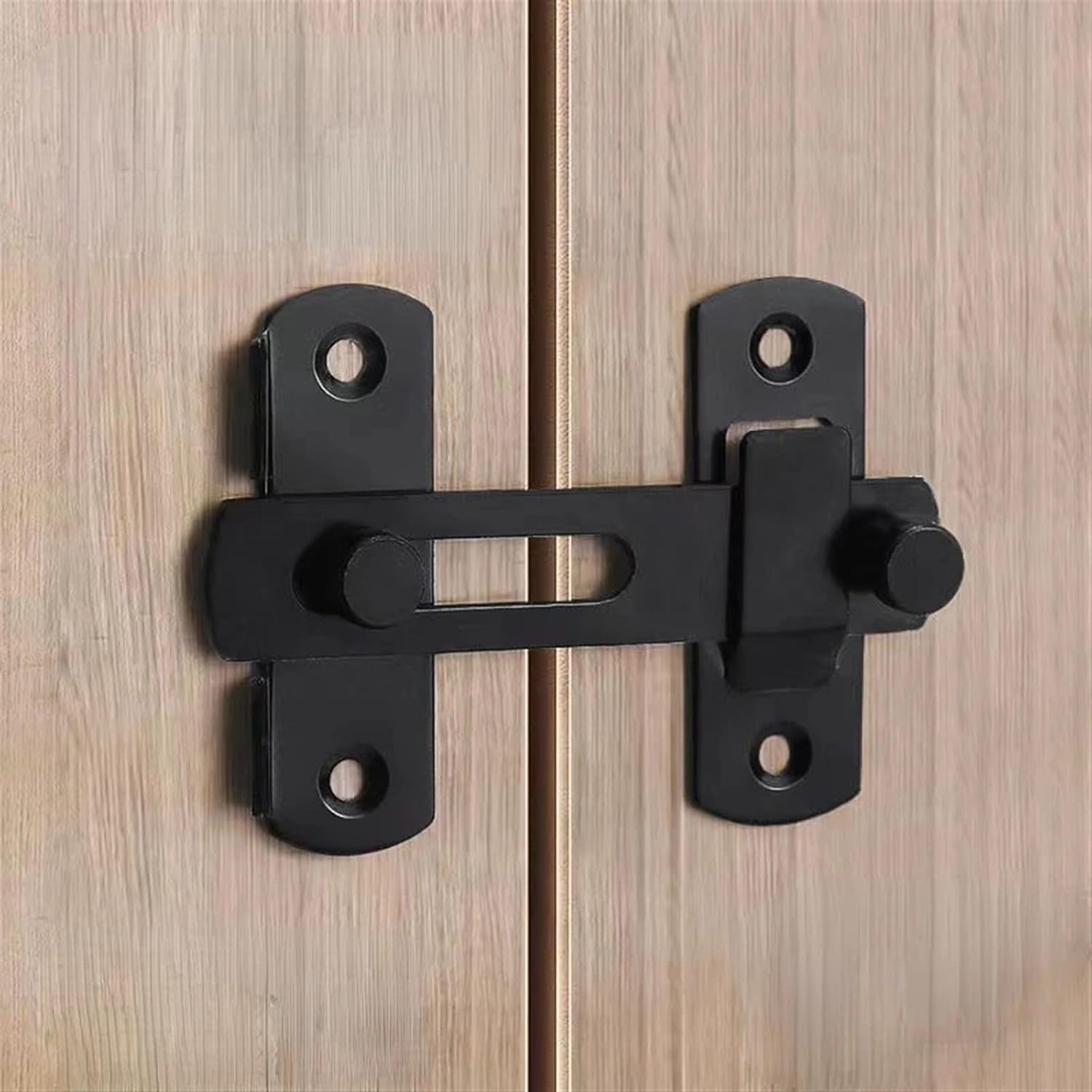 Stainless Steel Hasp Latch Lock Sliding Door Window Cabinet Locks Home Hotel Latch Pull Cabinet Latch Home Hardware 1Pcs(C)