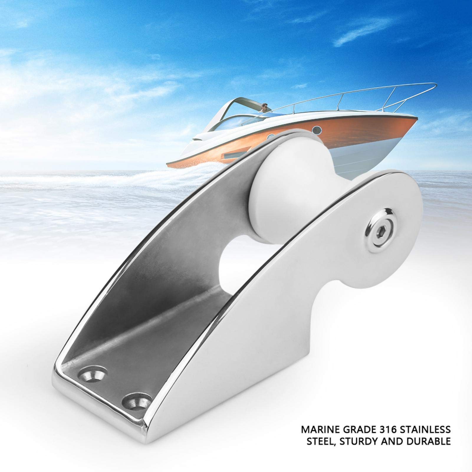 Musone Prua Barca-EBTOOLS musone prua barca adatto per Rullo in gomma per staffa di ancoraggio a prua in acciaio inossidabile 316 per ancoraggio fisso adatto per musone di prua per ancora