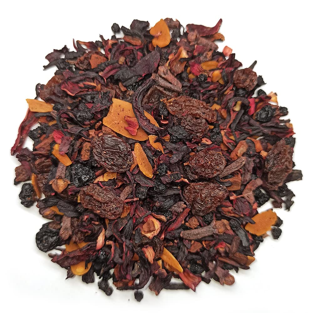 Tee-Express "Beerenpunsch" Früchtetee mit Marzipan-Vanille-Zimt-Geschmack - loser Tee (1000g)
