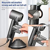 Vista 3 de I'SMARTMOON Soporte para secador de pelo Dyson Supersonic, soporte de aleación de aluminio, soporte de enchufe de alimentación, organizador de baño