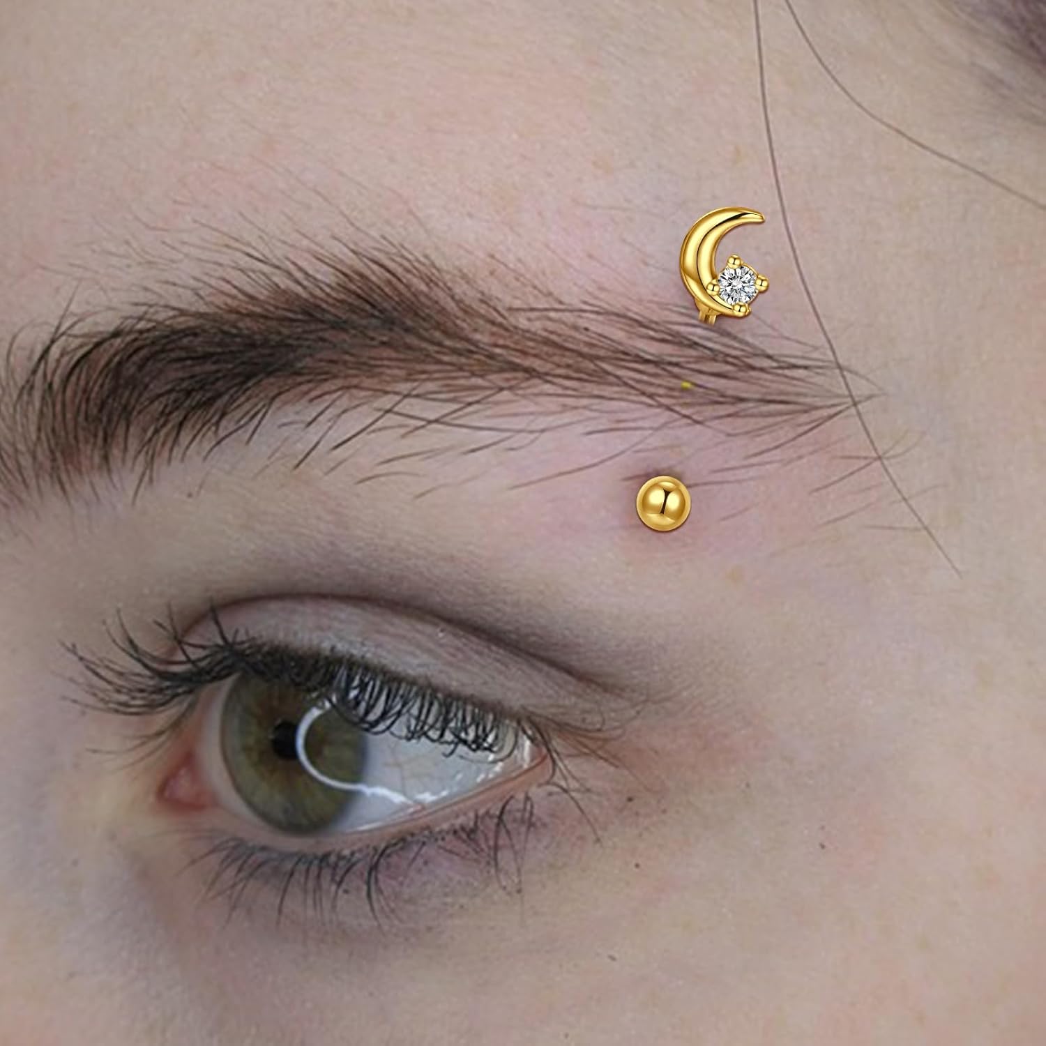 AVYRING 16g Rook Piercing Jewelry Gold Silver Eyebrow Rings Curved Barbell Daith Earrings for Women Horseshoe Septum Hoop Helix Earrings Surgical Steel Belly Button Rings Vertical Labret Lip Jewelry - Image 8