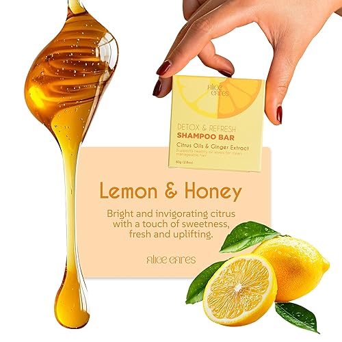 Miniatura 3 de Barra de champú Detox & Refresh  pH equilibrado, vegano, sin sulfatos ni parabenos  con aceites cítricos, jengibre y canela  2.8 oz  Barra de champú