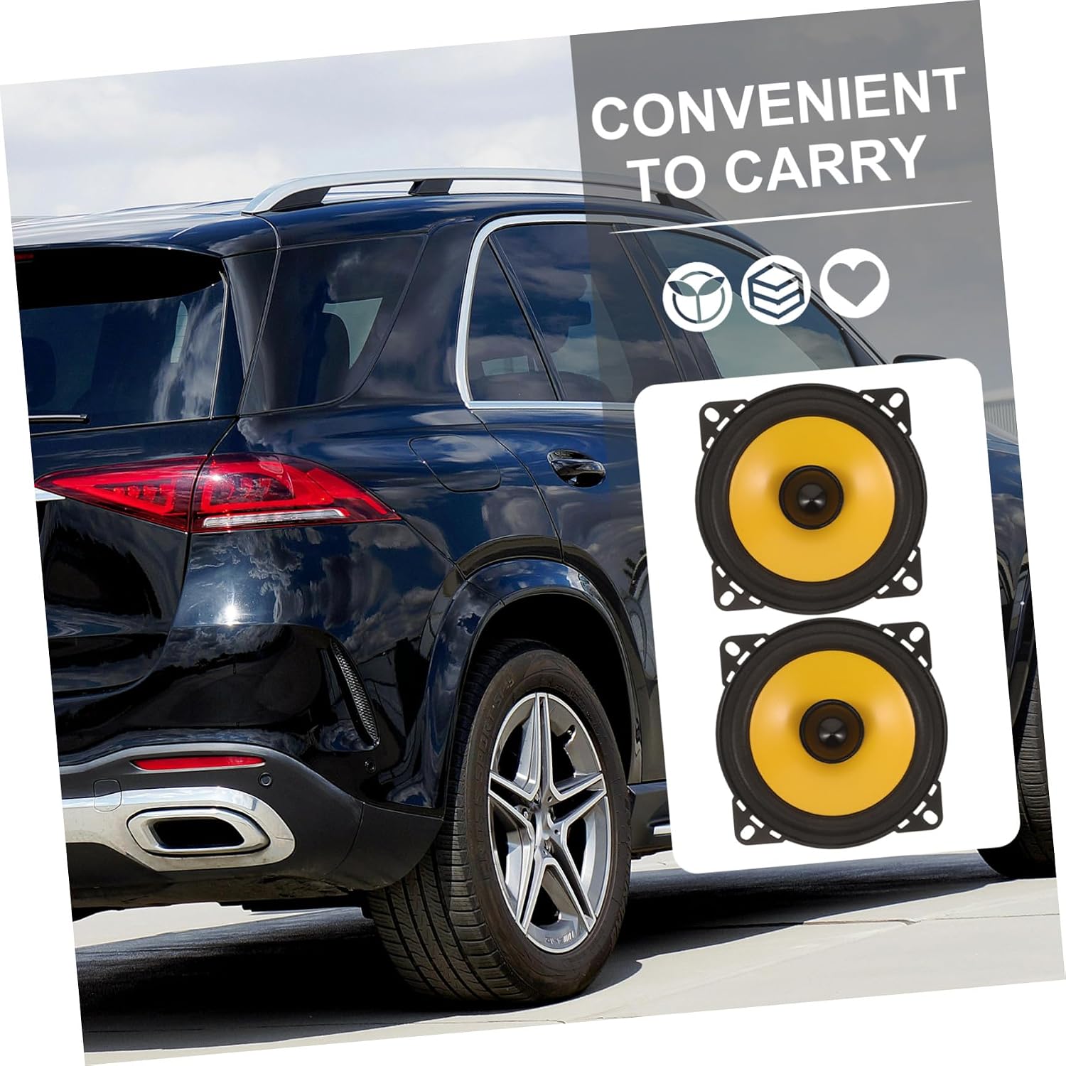 4 Inch 2 Way Car Audio Loudspeakers 60w Full Range