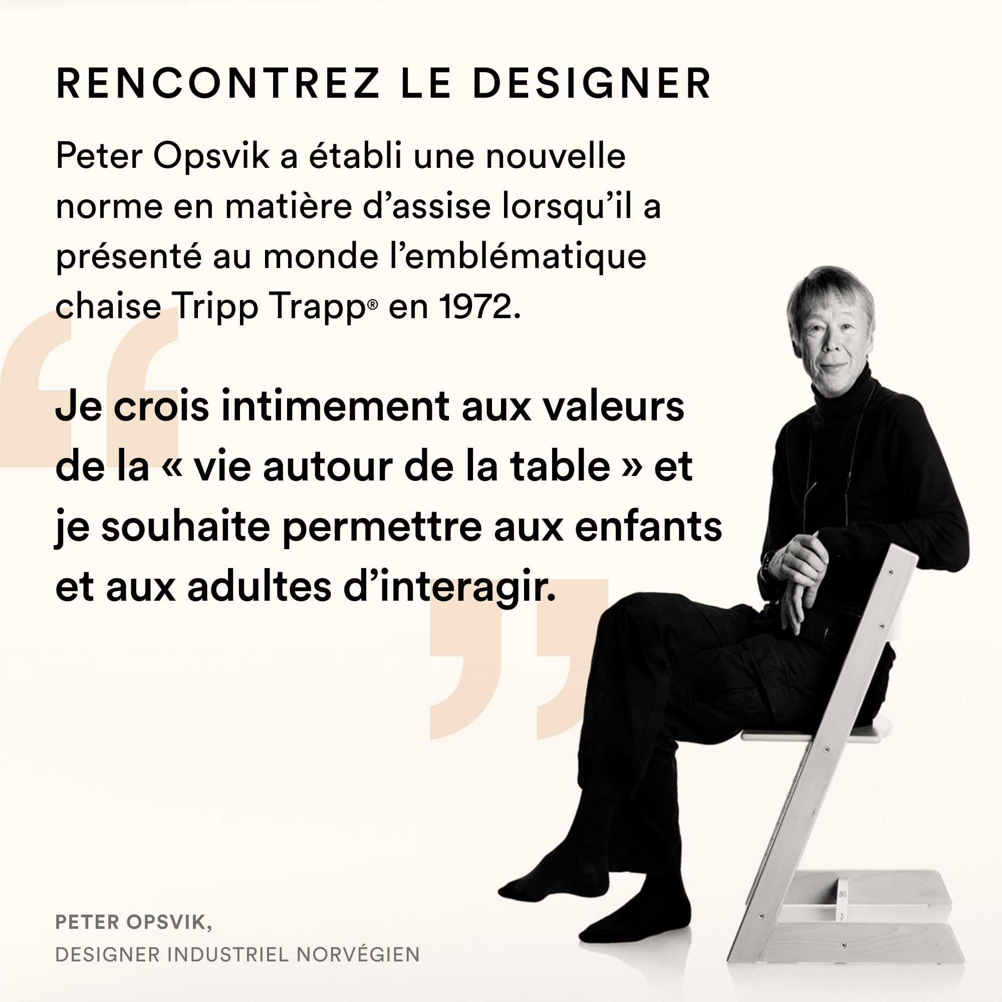 Chaise haute Tripp Trapp Stokke avec Baby Set, Blanc - Chaise évolutive et réglable, adaptable de la naissance à l’âge adulte - Pratique, confortable et ergonomique - Design classique