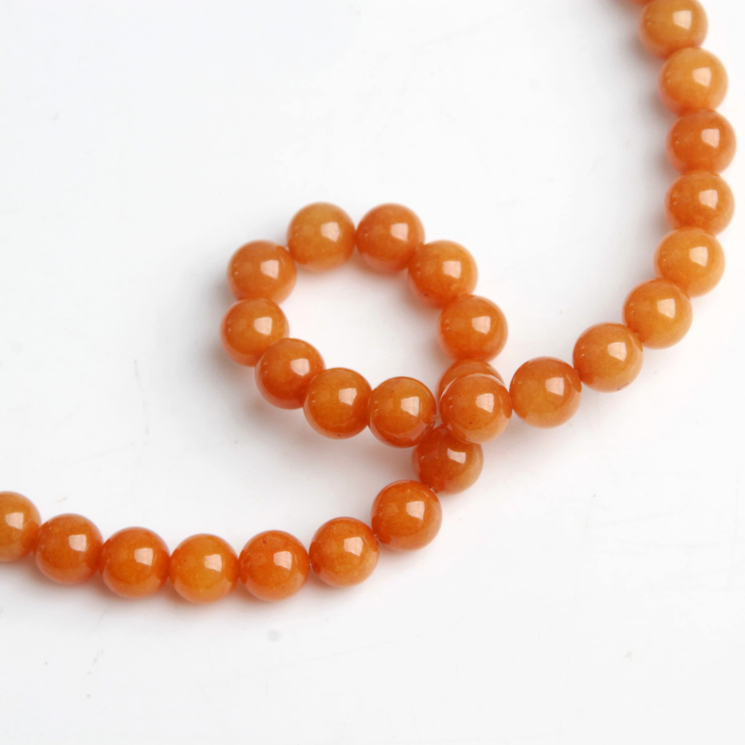 Collier Perles Aventurine Rouge Naturelle - 6mm, 40cm, Pierres Fines