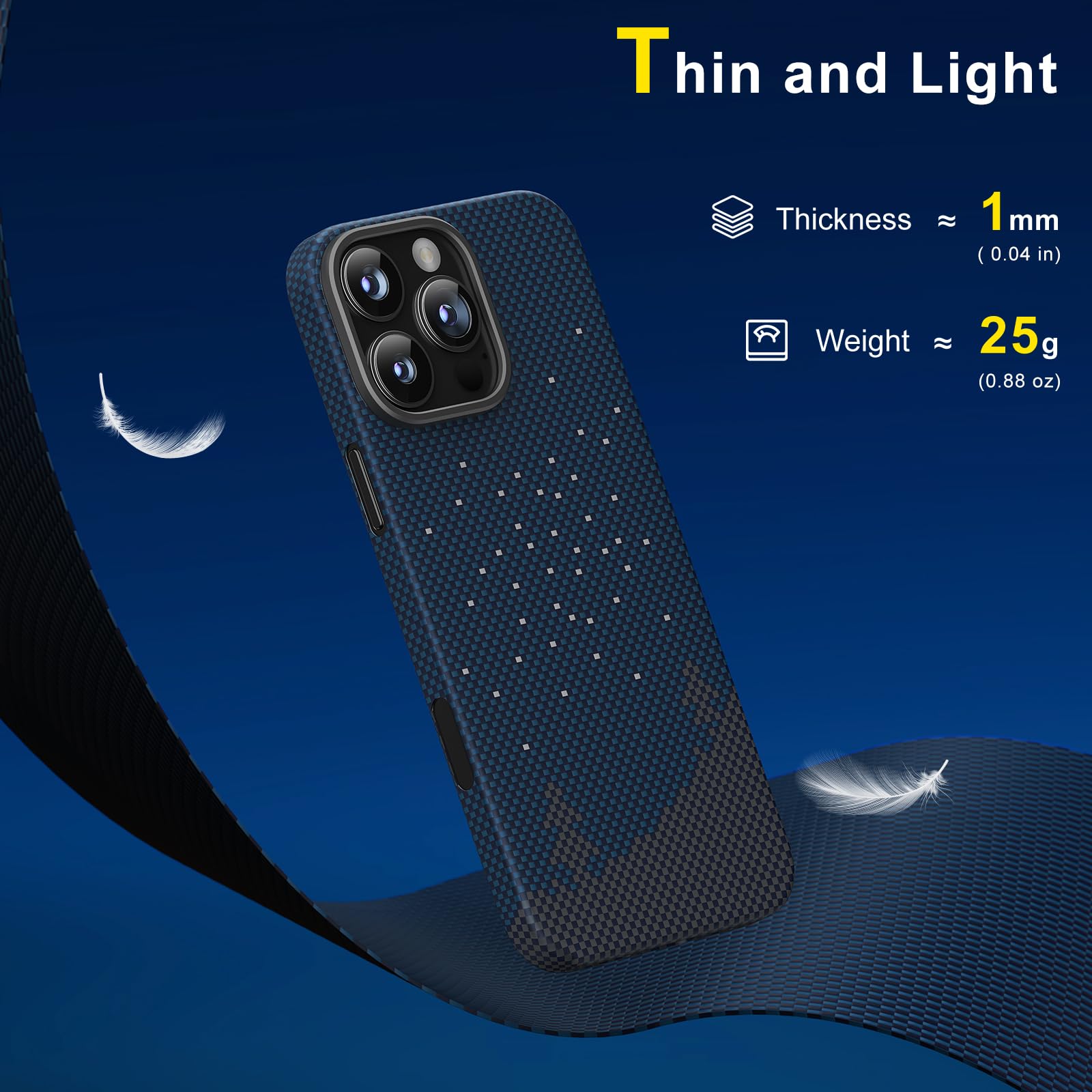 memumi Aramid Fiber Magnetic Case for iPhone 16 Pro - Image 2