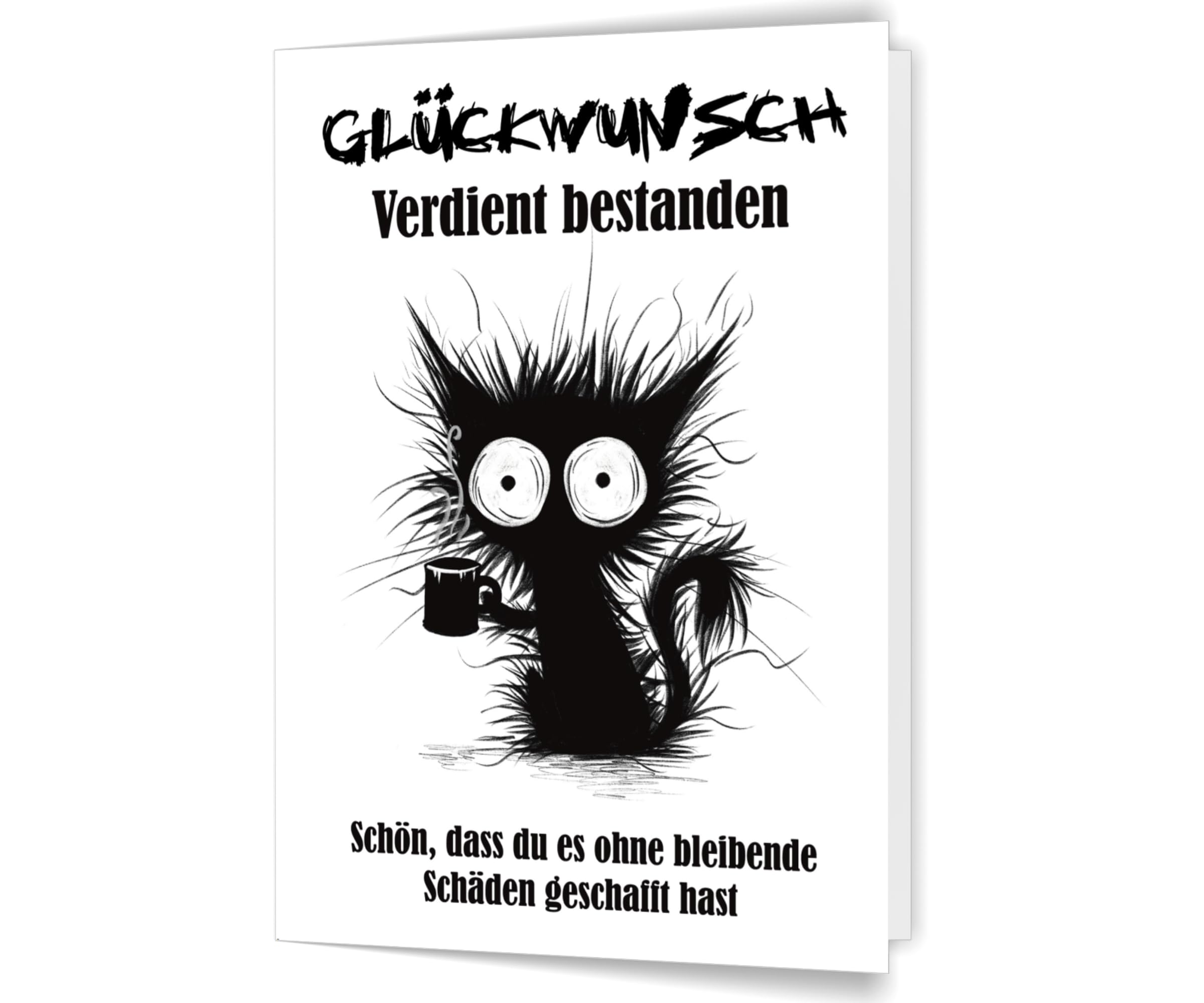 NobleWorks Lustige Abschlusskarte – Fuckin‘-A Student, 11,8x17,1 Cm, Mit Umschlag