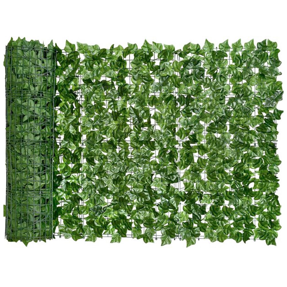 Easylife Privacy Fence with Faux Ivy (Dark Green) Weather-Resistant Garden Screening with Realistic Fake Ivy Foliage, Easy to Install Privacy Fence Screening L3m x W1m - Fully Guaranteed