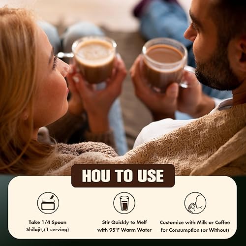 Miniatura 7 de Resina Shilajit de las montañas del Himalaya: 500 mg por porción, frasco de 1.06 oz, ácido fúlvico y más de 80 minerales naturales, suplemento