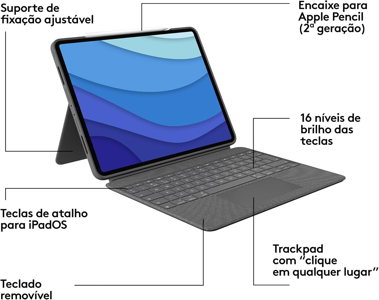 Review Logitech Combo Touch: transforme seu iPad Pro em uma máquina produtiva! 10 710V+SbN98L. AC SL1500