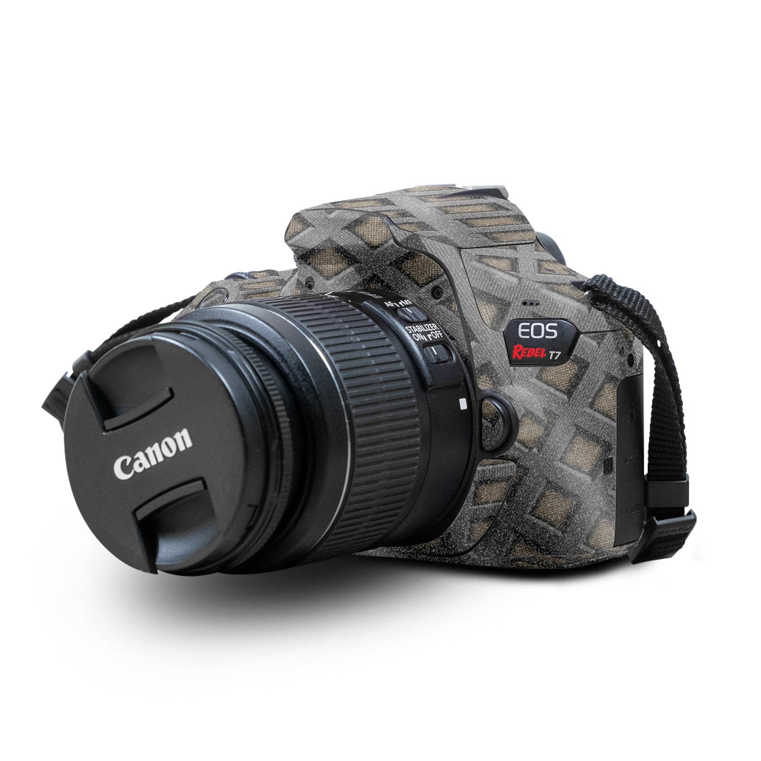Glossy Glitter Skin Compatible with Canon EOS Rebel T7 Camera - Black Wall - Premium 3M Vinyl Protective Wrap Decal Cover - Easy to Apply | Crafted in The USA by MightySkins
