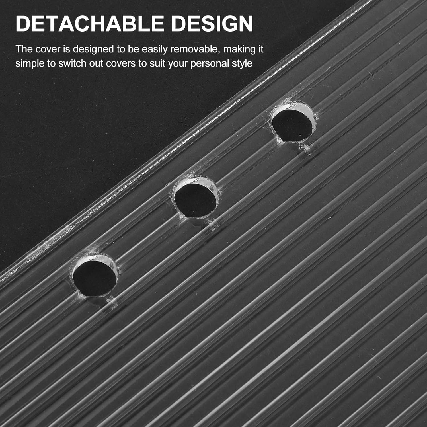 Angoily A5 Acrylic Binder Cover, Transparent 6 Hole Budget Binder for Office Use, Acrylic Protector 6 Hole Jacket View Window Removable Design (2)