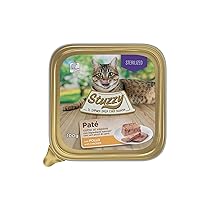 Stuzzy, Cibo Umido per Gatti Adulti Sterilizzati al Gusto Pollo, Linea Paté e Carni in Pezzi – Totale 3,2Kg (32 Vaschette da 100G)
