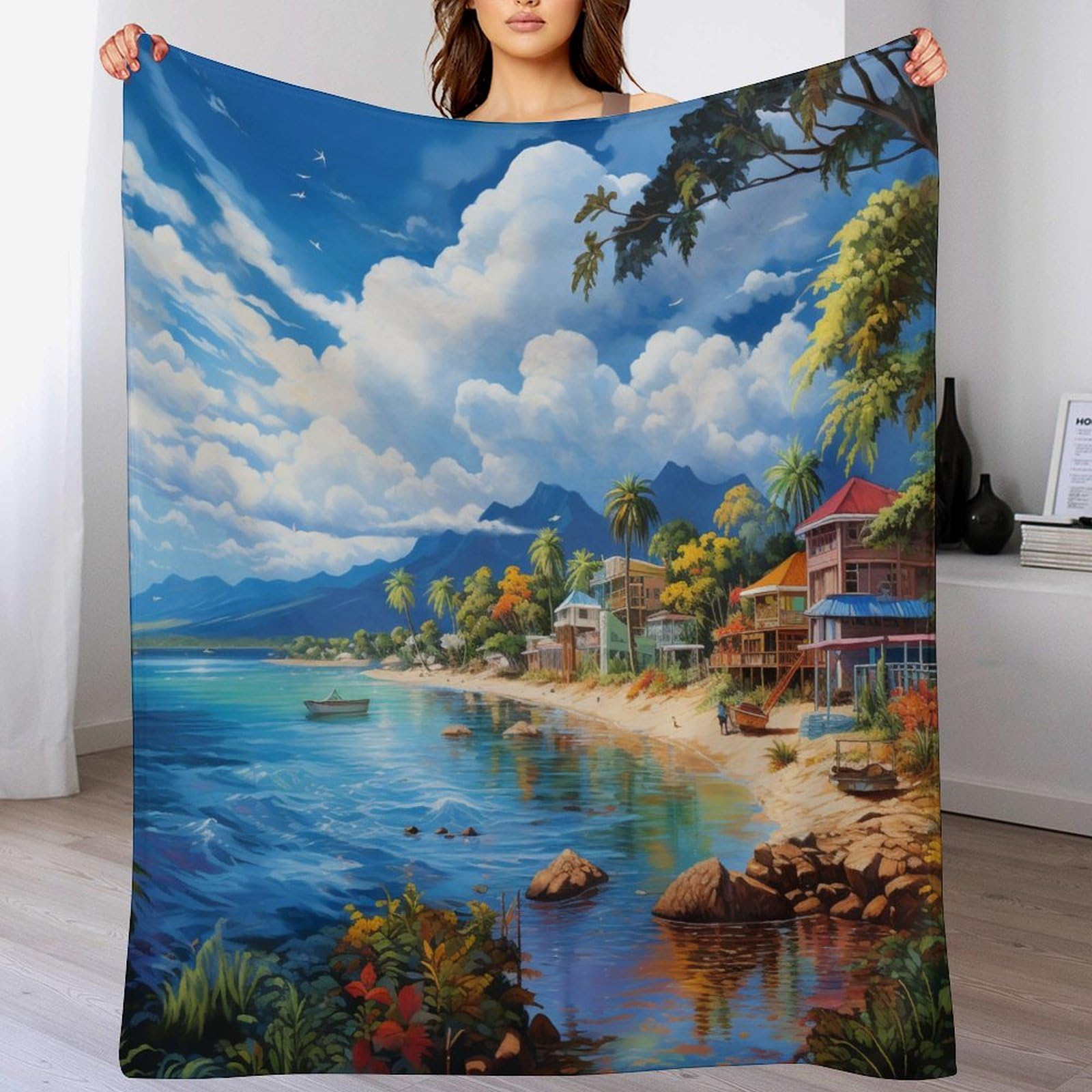 Couverture de lit flannel douce résolvant les problèmes de plis et de décoloration
