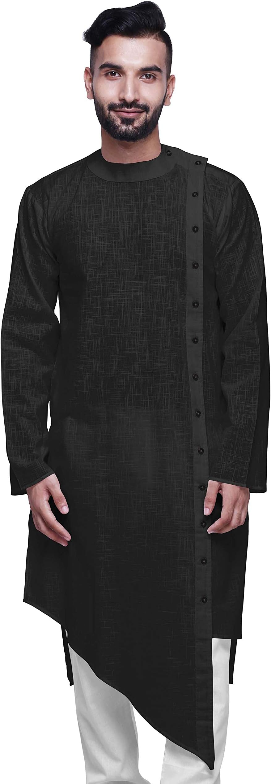 Atasi Button Down Designer Kurta for Boys Indian Cotton Flex Ethnic Kurta