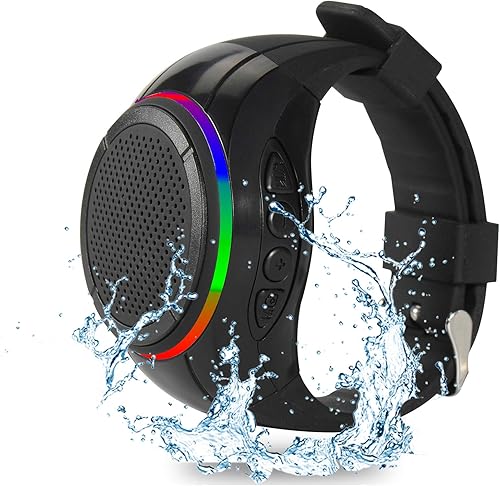 Frewico X10 - Reloj con altavoz Bluetooth portátil altavoz inalámbrico impermeable reproductor de música MP3 con TWScontrol de voz micrófono ranura