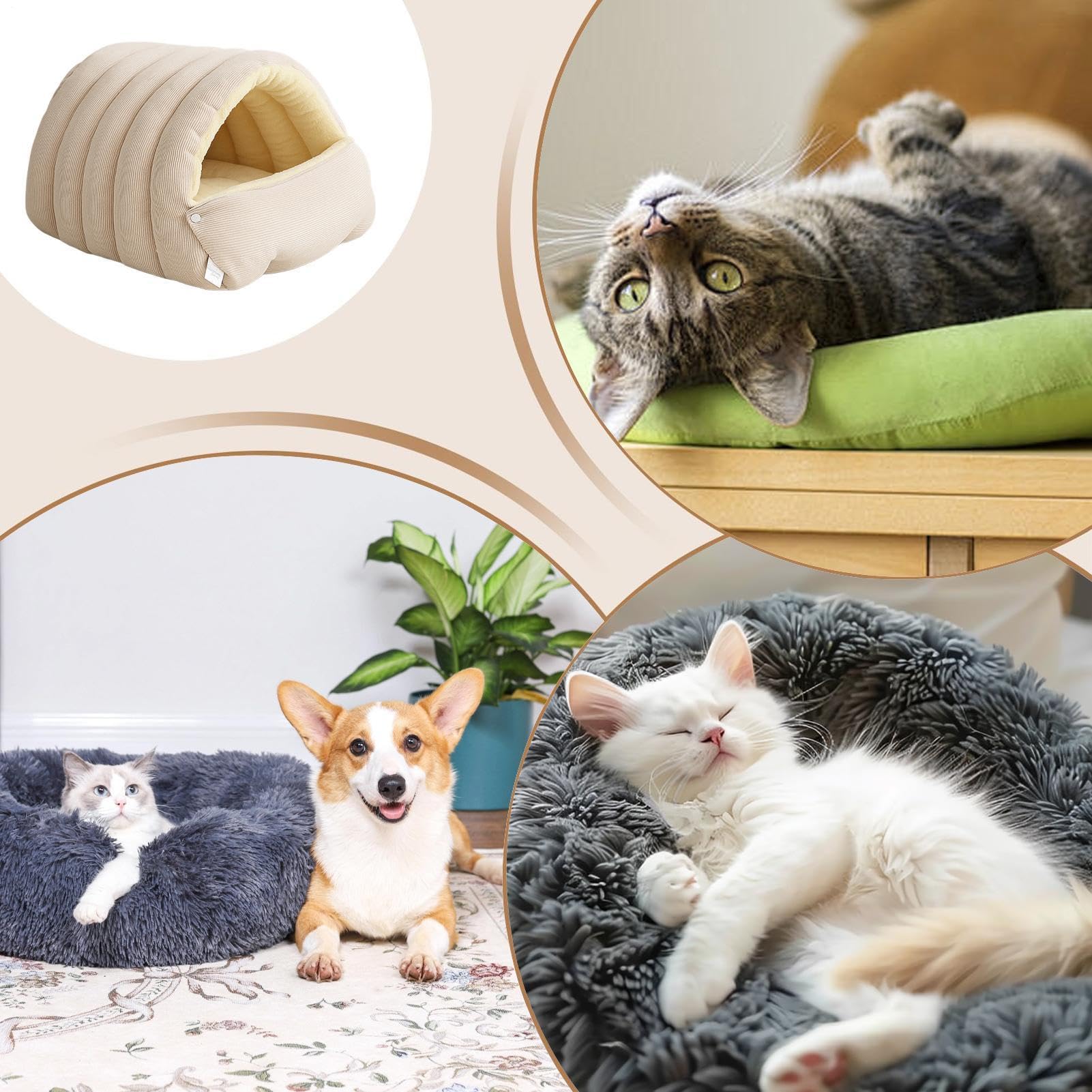 Cuccia Tenda Per Animali Domestici Grotta Riscaldante Per Riposo Animali | Cuccette Morbide Da Interno Per E Cuccioli Piccoli Grandi Per Interni Soggiorno Giardino Cortile