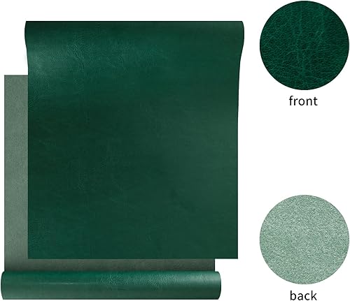 Vista 80 de Wooqu Paño de libro de piel sintética, base recubierta de poliuretano y no tejida, aspecto de cuero, suave, 17 x 29 pulgadas, para encuadernación