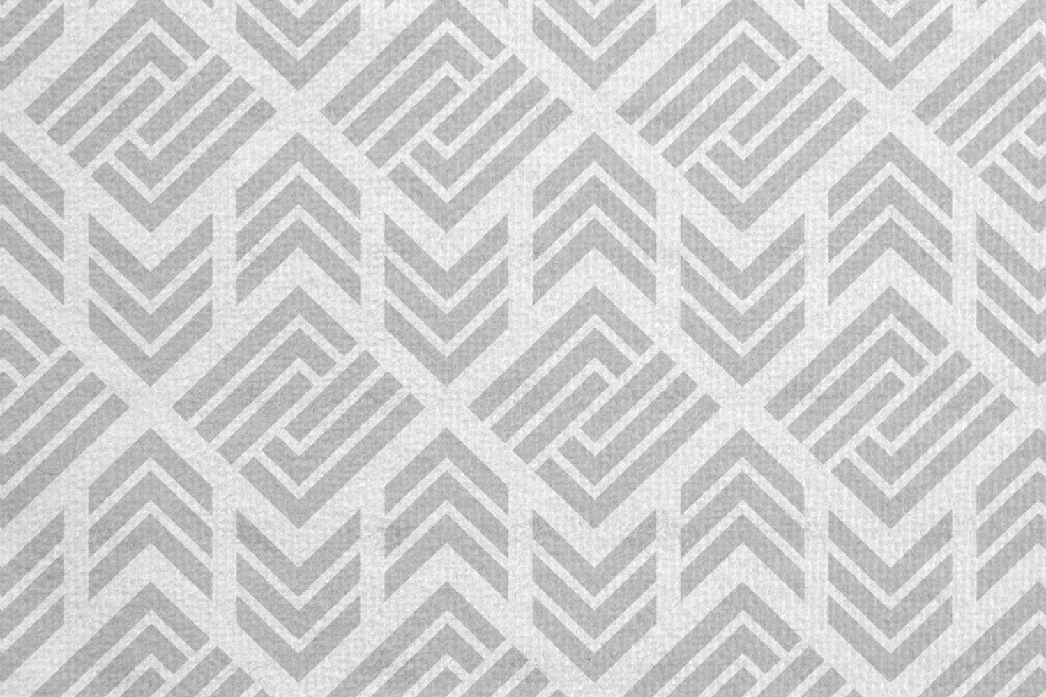 Ambesonne Grey Geometric Yoga Mat Towel, Abstract Zigzags Stripes and Geometric Motifs Modern Lattice Design, Non-Slip Sweat Absorbent Yoga Pilates Workout Pad Cover, 25" x 70", Pale Grey and White
