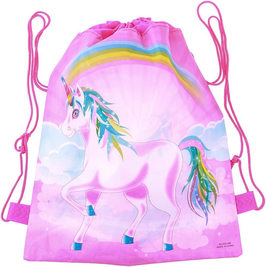 SuxiDi 3D Print Unicorn Drawstring Backpack Rucksack Shoulder Bags Gym Bag