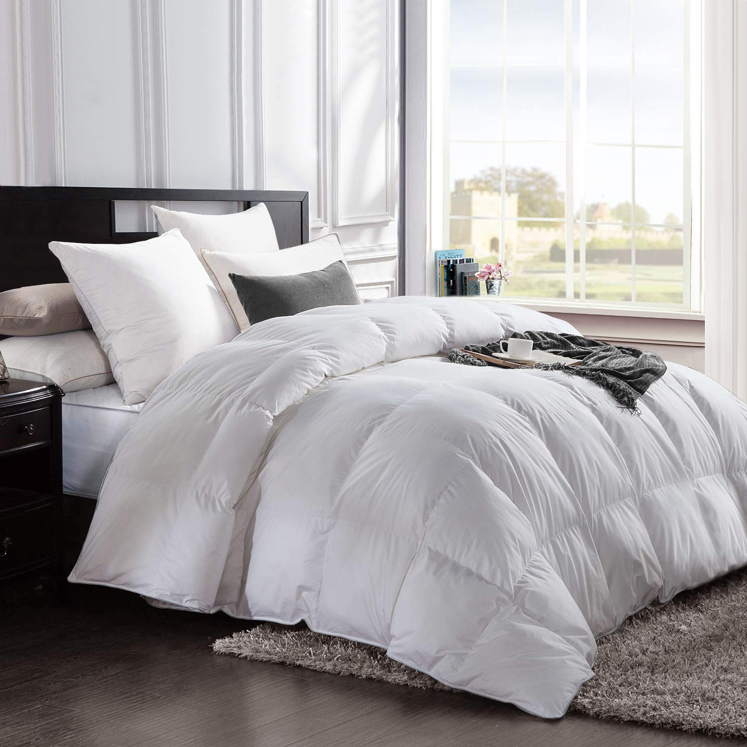 Buy Elcherthe White Feathers Down Comforter King Size Duvet Insert for