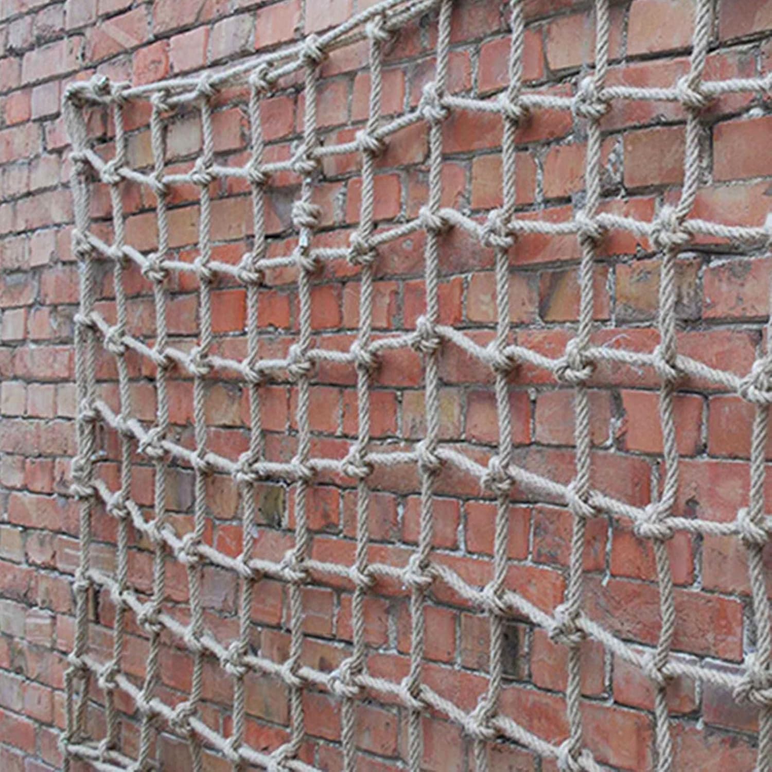 Filet de sécurité en corde de jute anti-chute pour sécuriser un escalier ou un balcon