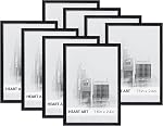 HEART ART 18x24 Frame 4 Pack ,18x24 Poster Frame without Mat for Wall Picture Vertically or Horizontally Display,Black | wall picture display 18x24 Poster Frames