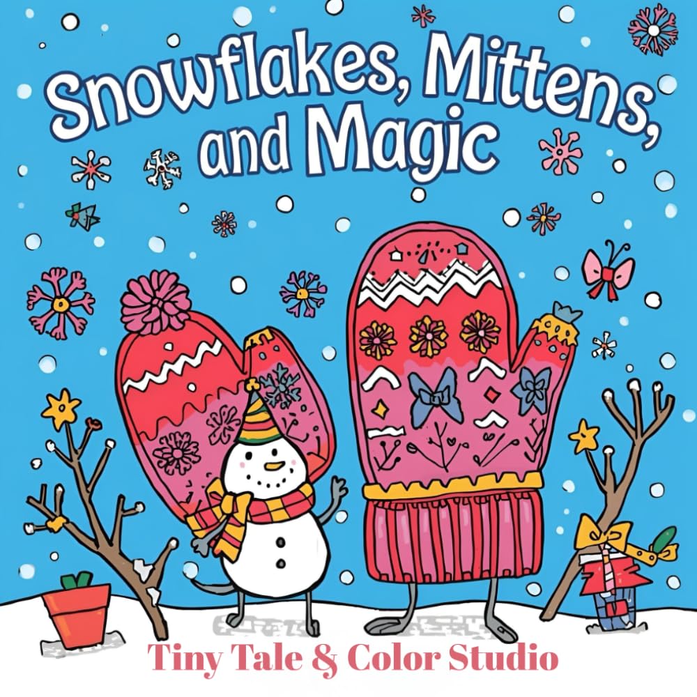 Snowflakes, Mittens, and Magic: Winter Wonderland Coloring Book for Kids – Fun Snow Day Coloring Pages with Penguins, Hot Cocoa, and Holiday Cheer: ... Pages for Snow, Mittens, and Magic Moments