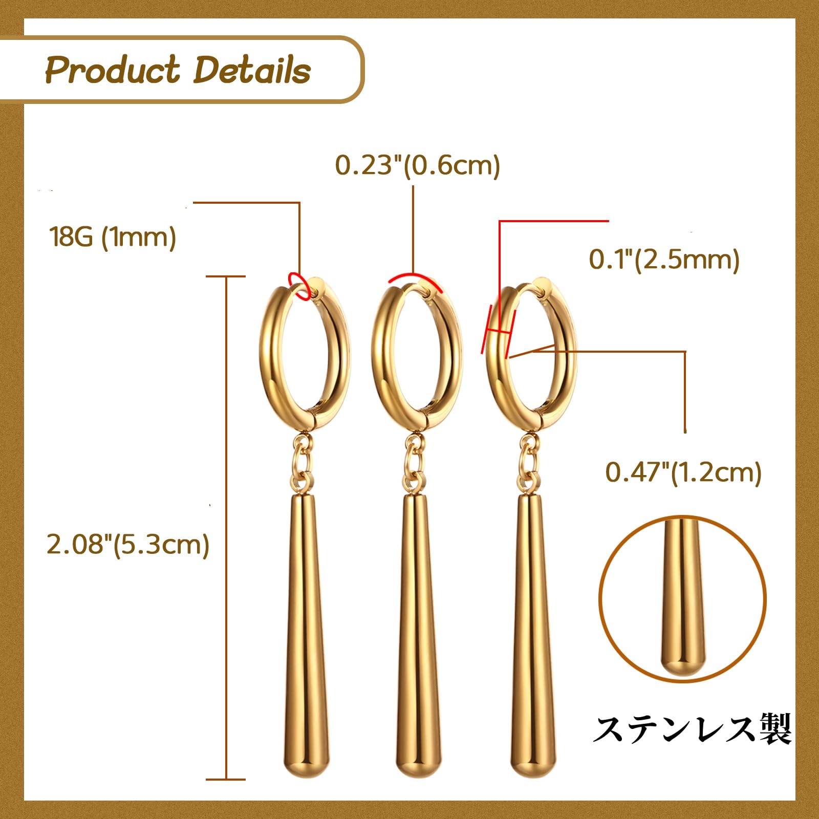 Amazon.co.jp: ゾロ ピアスリング 18G フープピアス セット