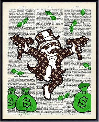 Fashion Urban Street Art Graffiti Wall Art Print Cool Upcycled Dictionary Poster for Home Decor - Room Decorations for Dorm, Office, Teens Bedroom - 8x10 Unframed Photo (Unframed, 11x14)