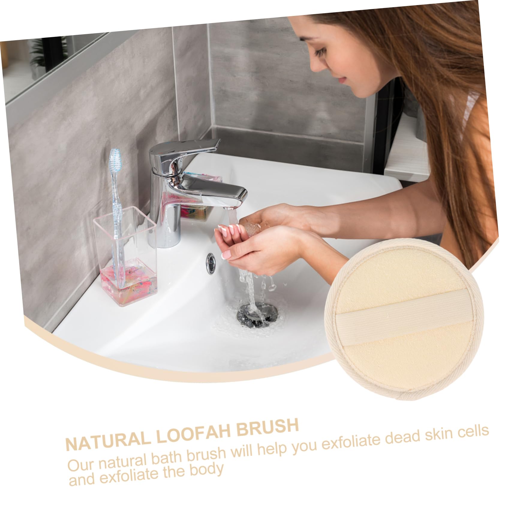 NOLITOY 10 Piezas Toallas de Baño Exfoliantes de Lufa Almohadillas Redondas para Ducha Accesorios de Lufa para Exfoliante Toalla para Baño