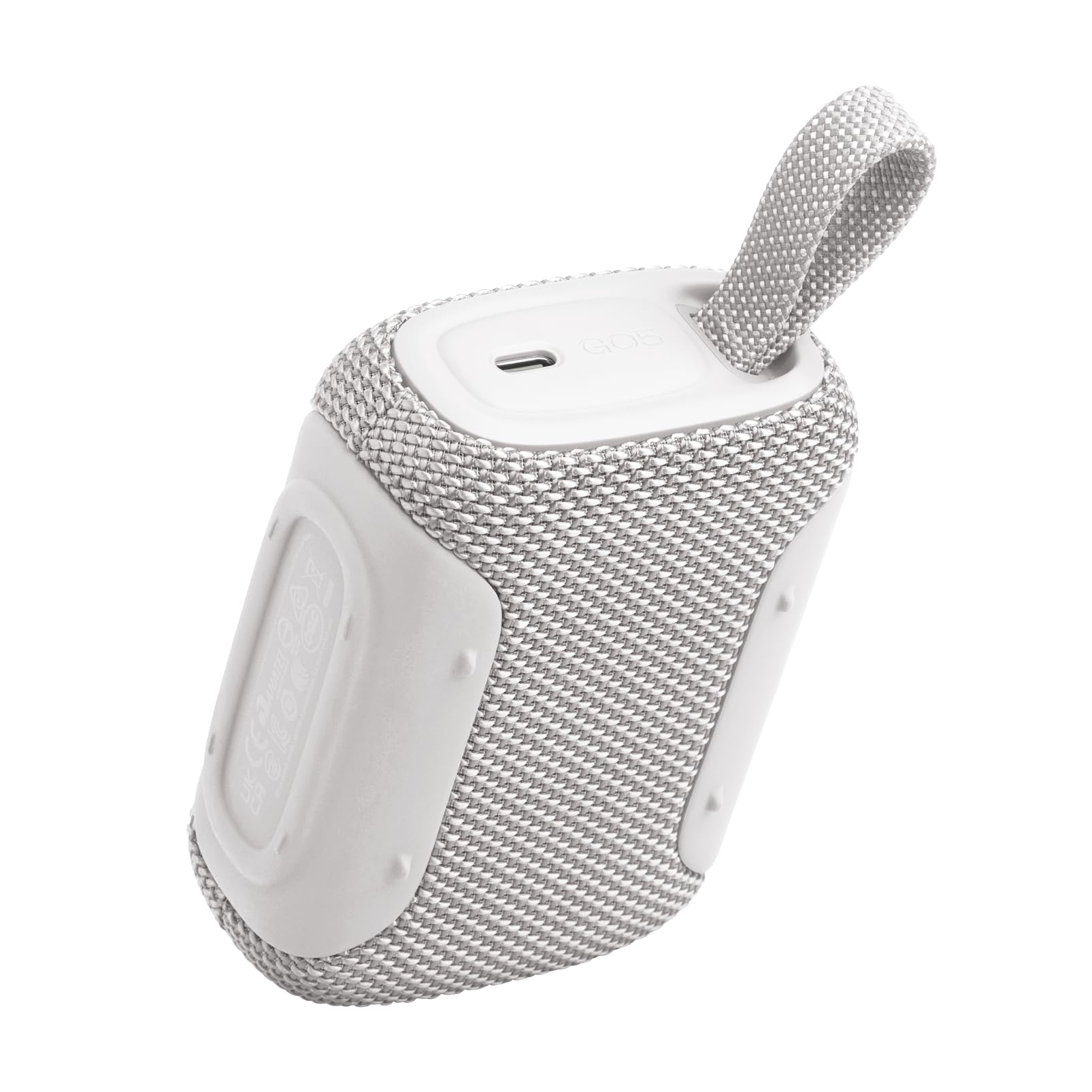 JBL GO 5 Altavoz Bluetooth ultraportátil con Sonido Big JBL Pro y Graves Fuertes, emparejamiento AirTouch, diseño Impermeable y Tiempo de reproducción de 10 Horas, Color Blanco — view 6