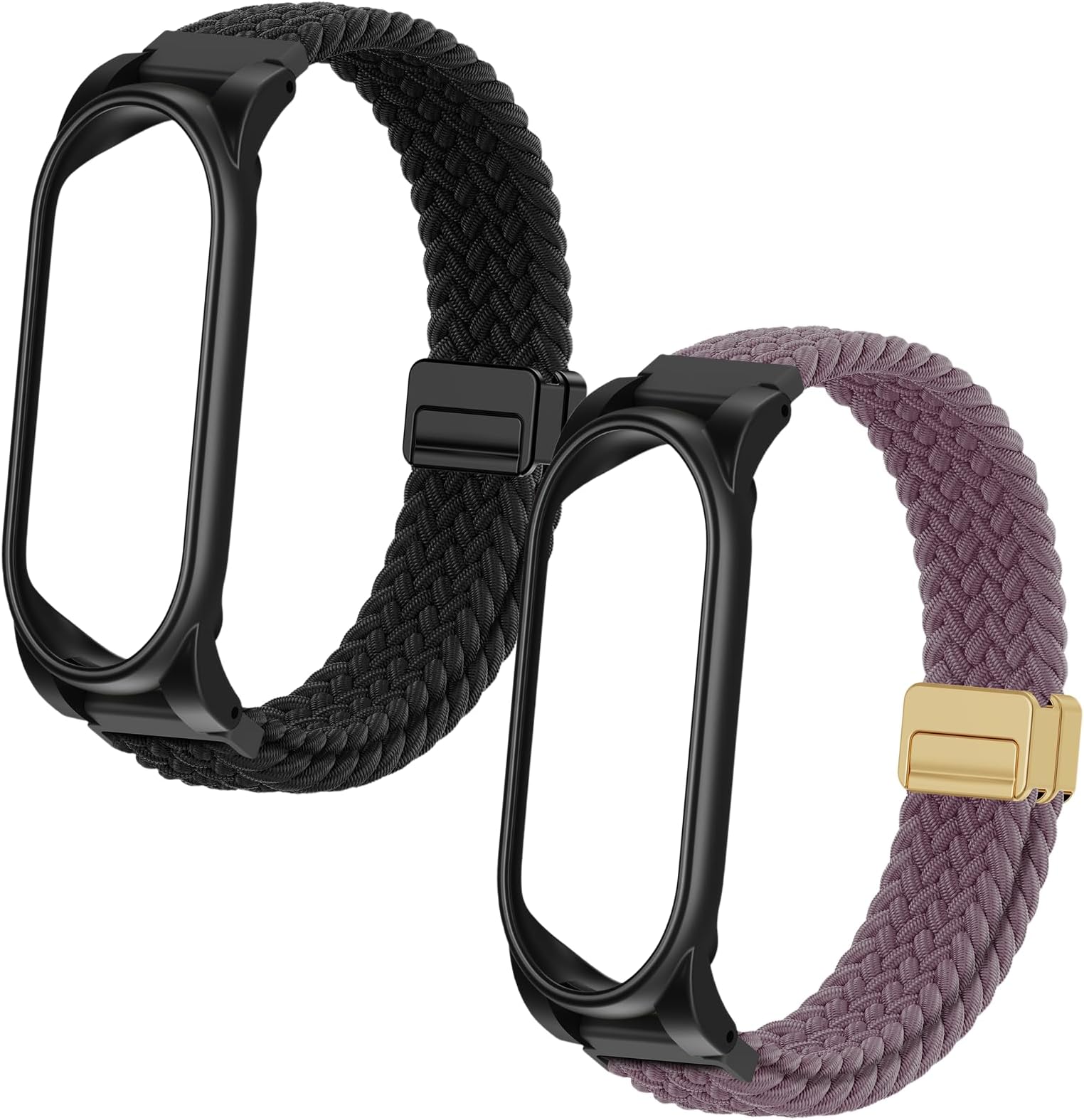 2 Pack Adjustable Braided Wristband Compatible with Plaud NotePin AI Voice Recorder,Breathable Soft Wearable Strap with Magnetic Buckle and PC Case,Lightweight Band,Note Ai Voice Recorder Accessories