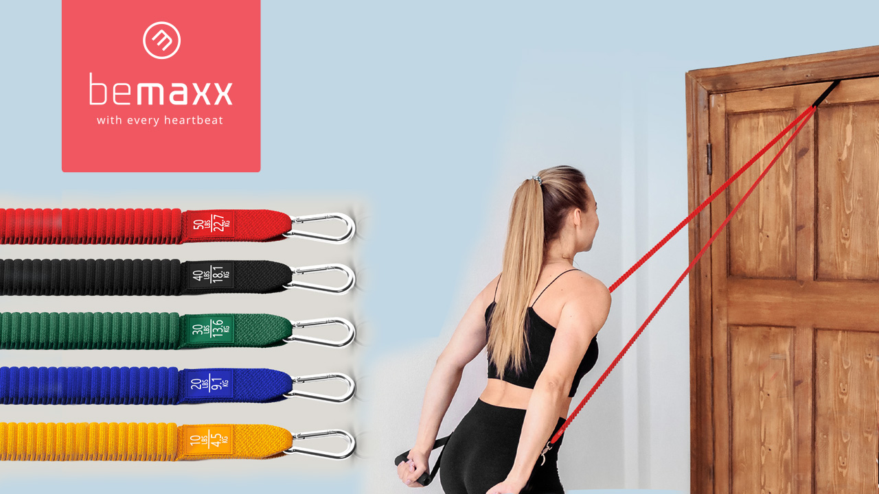 Kit De 5 Bandes De Résistance De 8,6 à 11 Kg Avec Poignées Et Sangles